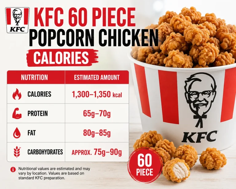 60 piece popcorn chicken kfc calories