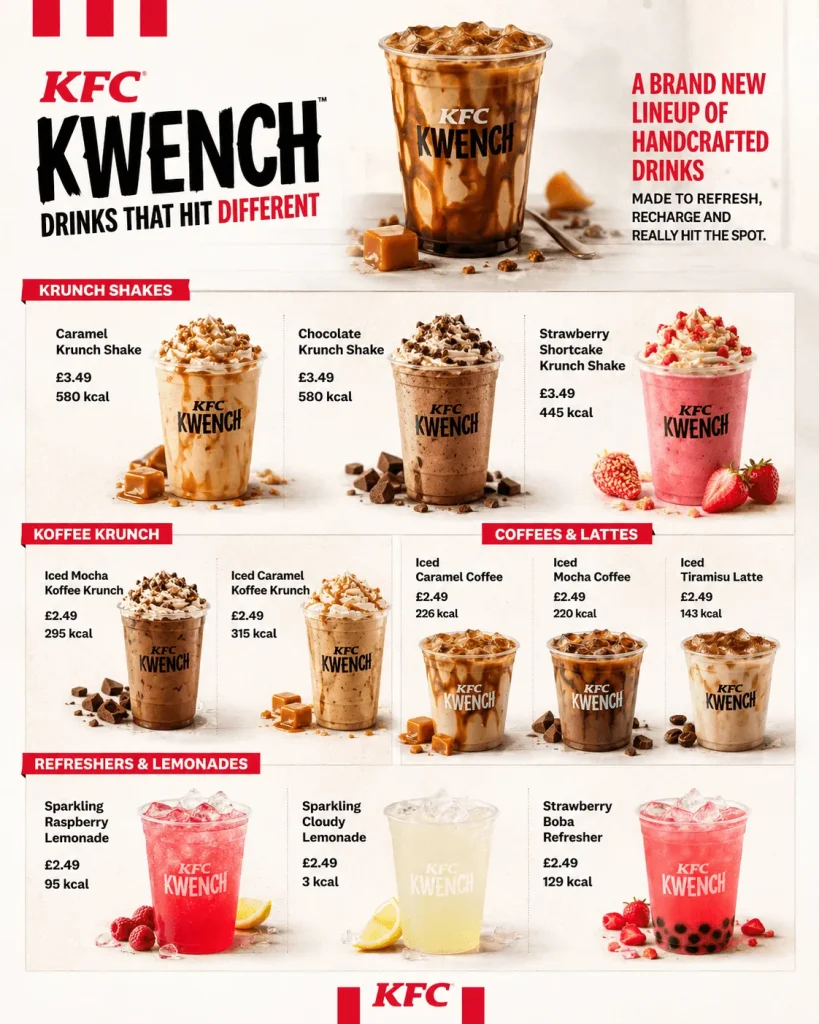 KFC Kwench Menu