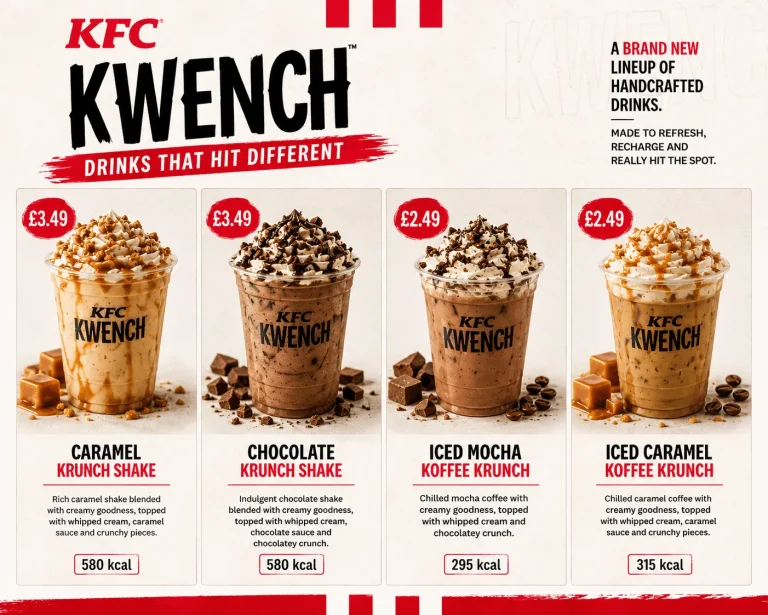 KFC Kwench Menu Prices