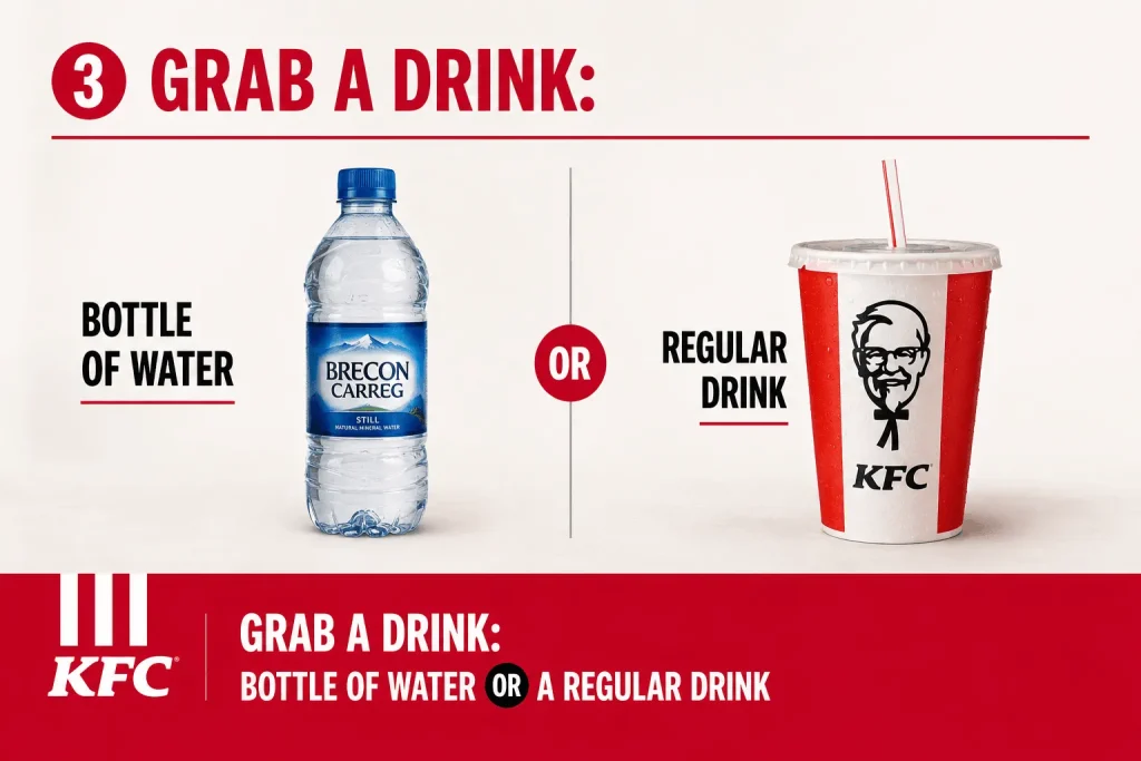 KFC Lunch Deal Drinks Options